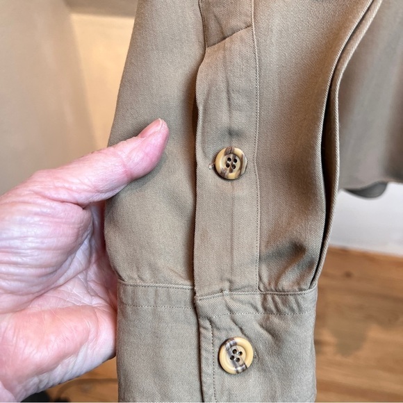 POLO RALPH LAUREN Silk Blend VINTAGE Long Sleeve Shirt w/2 Pockets. - Picture 4 of 8